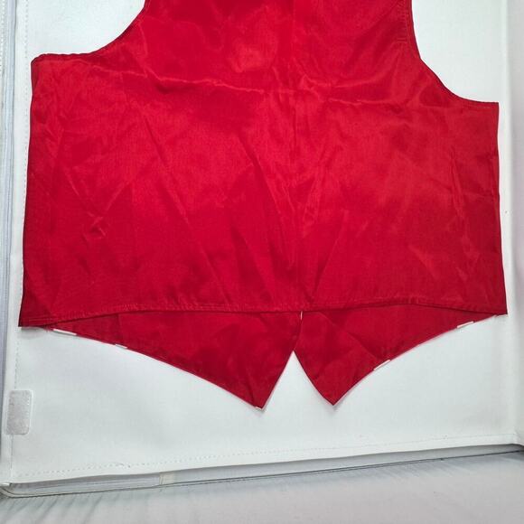 Vintage Blondettes Red White Hearts Valentine's Day Vest OSFM Measures Like Med - Picture 10 of 11